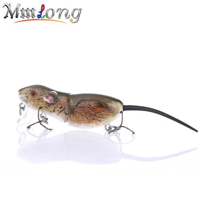 Mmlong 2.5&quot; Rat Fishing Lure Realistic Mouse Crankbait Vivid 3D Eyes Swim Bait-Mmlong outdoor product Store-B-Bargain Bait Box