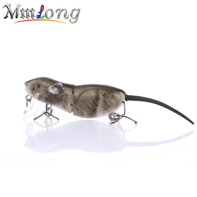 Mmlong 2.5" Rat Fishing Lure Realistic Mouse Crankbait Vivid 3D Eyes Swim Bait-Mmlong outdoor product Store-C-Bargain Bait Box