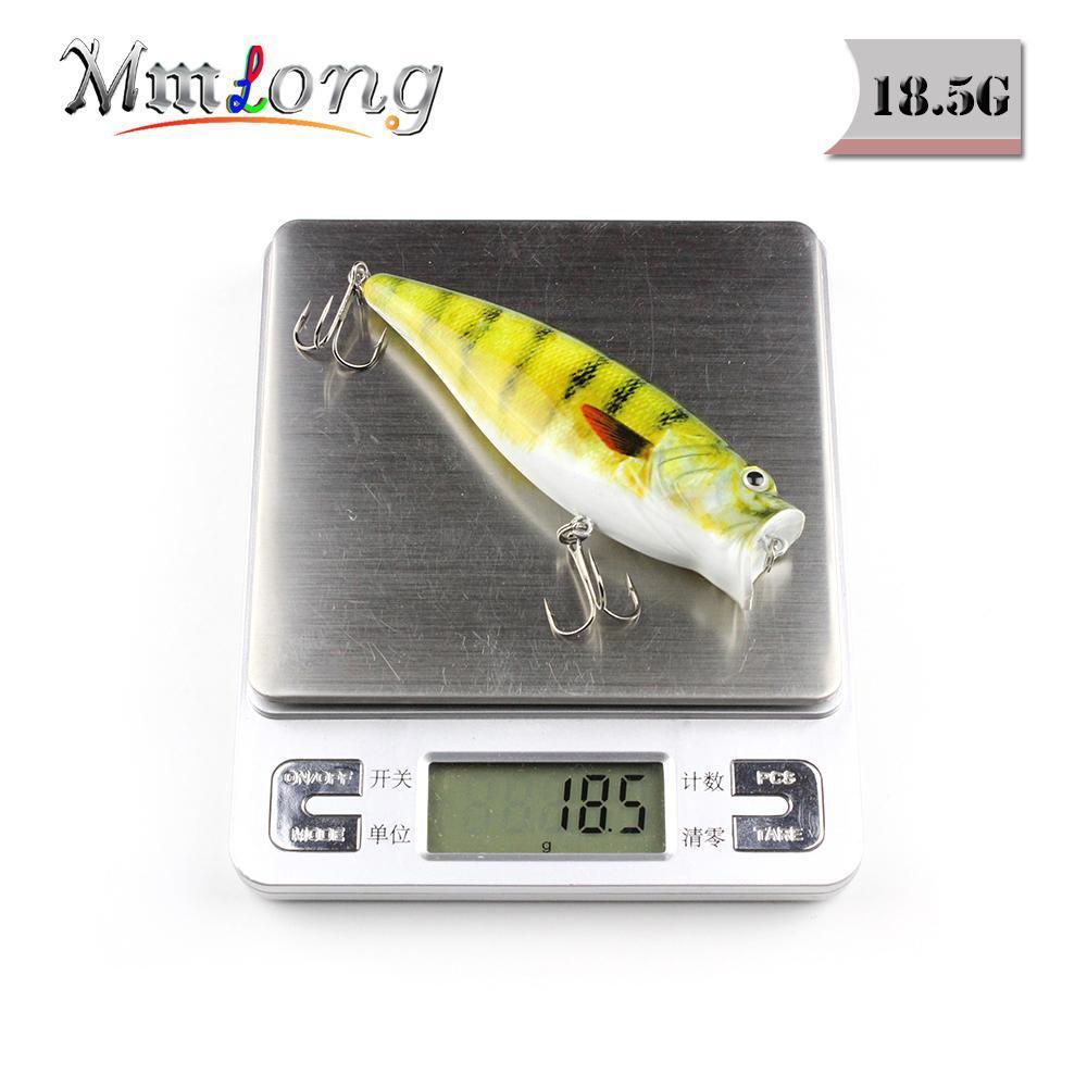 Mmlong 9.5Cm Hot Sale Popper Fishing Lure Super Topwater Crankbait 18.5G Vivid-Mmlong outdoor product Store-A-Bargain Bait Box