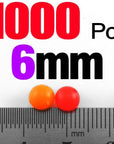 Mnft 1000Pcs/Pack Round Fishing Rig Plastic Fishing Beads Multi Colors Sea Float-Fishing Beads-Bargain Bait Box-6mm 1000pcs-Bargain Bait Box