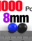 Mnft 1000Pcs/Pack Round Fishing Rig Plastic Fishing Beads Multi Colors Sea Float-Fishing Beads-Bargain Bait Box-8mm 1000pcs-Bargain Bait Box