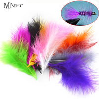 Mnft 100Pcs 10 Colors Marabou Feathers Various Colours Available Fly Tying-Fly Tying Materials-Bargain Bait Box-100pcs grey-Bargain Bait Box