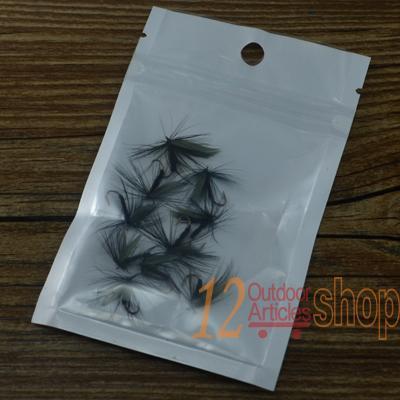 Mnft 10Pcs 10# Black Nymph Winged May Fly Fishing Baitflies Trout Lures Material-Flies-Bargain Bait Box-10Pcs In Bag-Bargain Bait Box