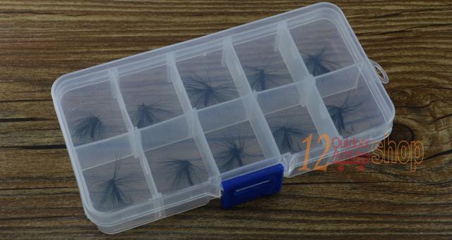 Mnft 10Pcs 10# Black Nymph Winged May Fly Fishing Baitflies Trout Lures Material-Flies-Bargain Bait Box-10Pcs In Box-Bargain Bait Box