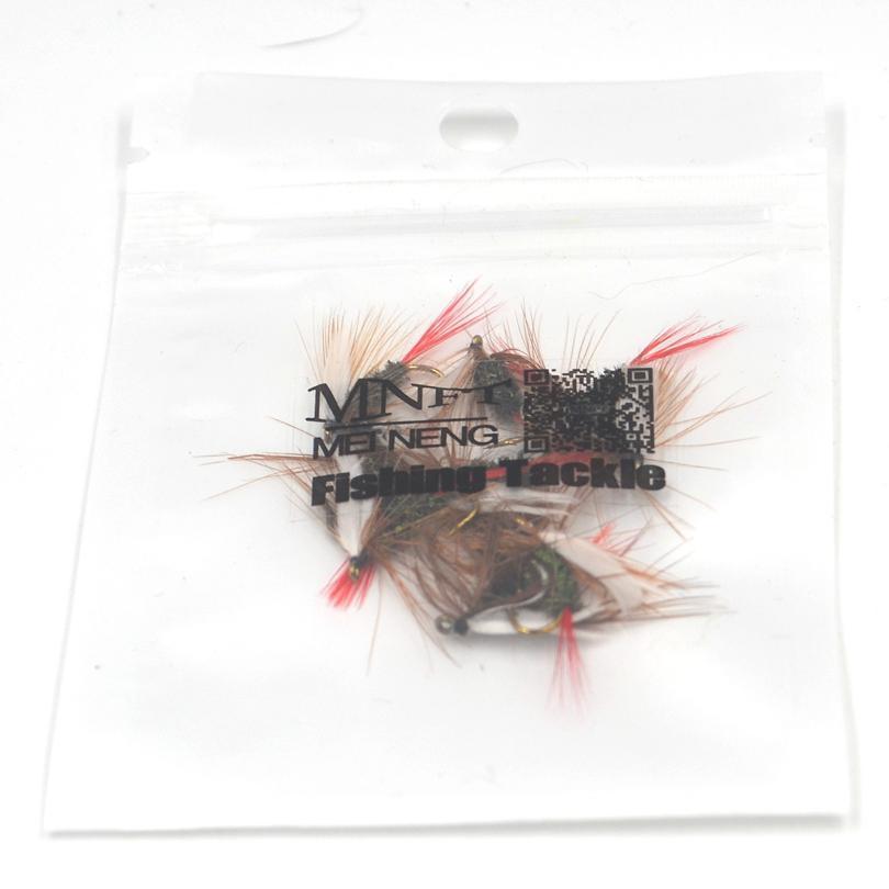 Mnft 10Pcs 10# Red Tail May Fly Nymph Pheasant Herl Winged May Fly Trout Perch-MNFT Fishing Tackle 12 Store-10Pcs In Bag-Bargain Bait Box