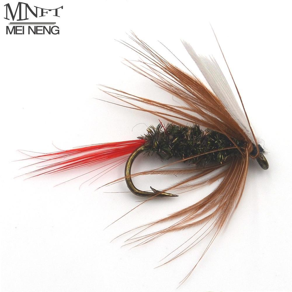 Mnft 10Pcs 10# Red Tail May Fly Nymph Pheasant Herl Winged May Fly Trout Perch-MNFT Fishing Tackle 12 Store-10Pcs In Bag-Bargain Bait Box