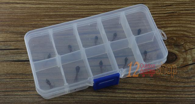 Mnft 10Pcs [ 14 # ] Brown Tail Olive Prince Caddis Mayfly Nymph Dry Flies Fly-MNFT Fishing Tackle 12 Store-10pcs in box-Bargain Bait Box