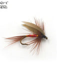 Mnft 10Pcs Peacock Wings May Fly Trout Fishing Flies 14