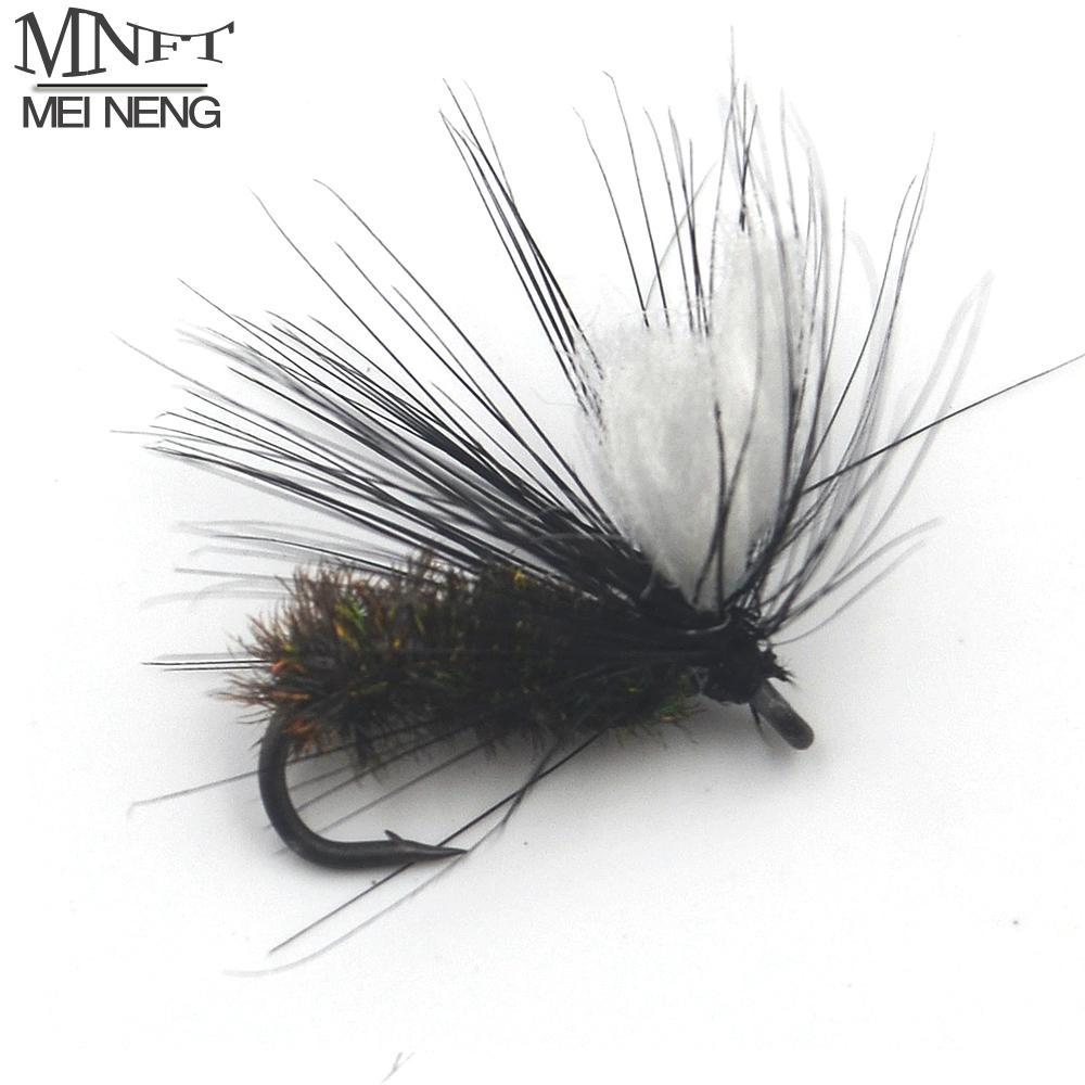 Mnft 10Pcs Woolly Bugger Size#10 Black White Fly Trout Fishing 15Mm Length-Flies-Bargain Bait Box-10PCS in Box-Bargain Bait Box