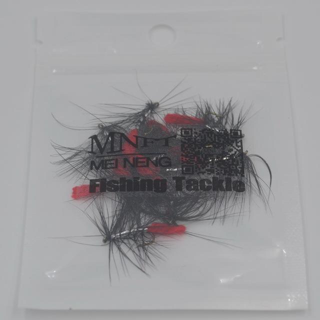 Mnft 10Pcs/Lot 12# Black Hackle Nymph Flies Trout Fishing Flies Lure-Flies-Bargain Bait Box-10pcs in bag-Bargain Bait Box