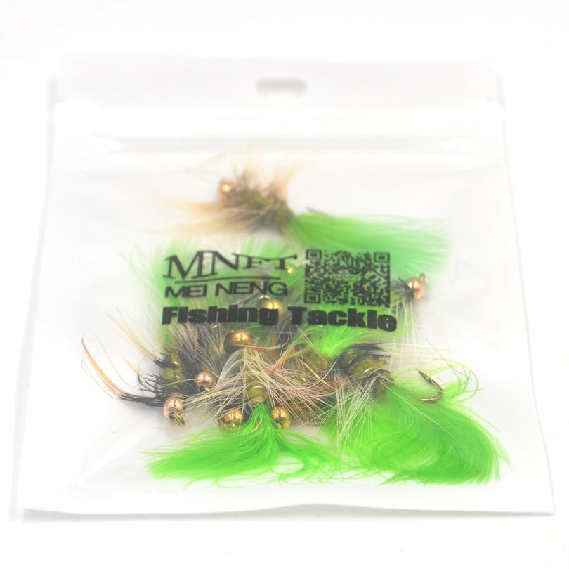 Mnft 10Pcs/Pack Goldhead Trout Fishing Flies, Fishing Lures, Size 10# Barbed-MNFT Fishing Tackle 12 Store-Bargain Bait Box