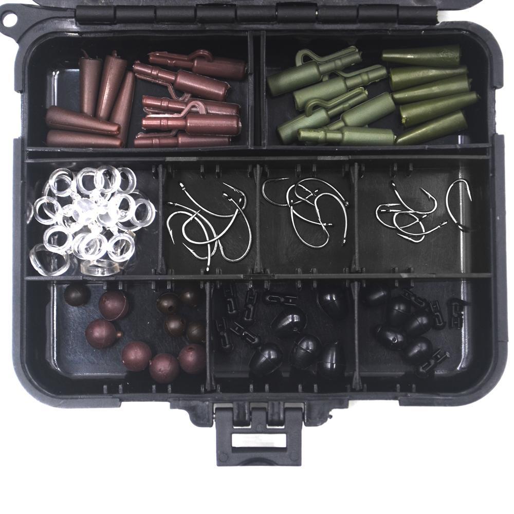 Mnft 1Set Carp Fishing Tackle Kit Box Lead Clips/Beads/Hooks/Scissors/Rigging/-MNFT Fishing Tackle 12 Store-Bargain Bait Box