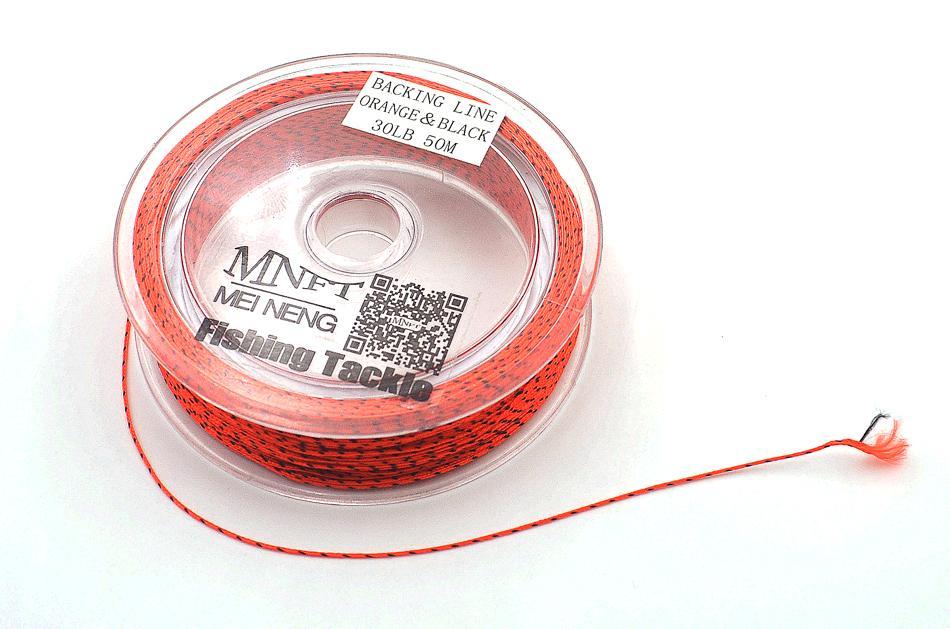Mnft 1Spools 50 Meters 20Lb&amp;30Lb Braided Dacron Fly Fishing Backing Line With-MNFT Official Store-20LB Orange 50M-Bargain Bait Box