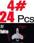Mnft 24Pcs/Lot Treble Hooks Cover Jig Tackle Size 1