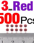 Mnft 500Pcs 3-9Mm Multiple Colour 3D Diy Fishing Eyes Fly Tying Jigs Holographic-Fish Eyes-Bargain Bait Box-3mm Red 500pcs-Bargain Bait Box