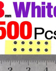 Mnft 500Pcs 3-9Mm Multiple Colour 3D Diy Fishing Eyes Fly Tying Jigs Holographic-Fish Eyes-Bargain Bait Box-3mm White 500pcs-Bargain Bait Box
