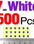 Mnft 500Pcs 3-9Mm Multiple Colour 3D Diy Fishing Eyes Fly Tying Jigs Holographic-Fish Eyes-Bargain Bait Box-7mm White 500pcs-Bargain Bait Box