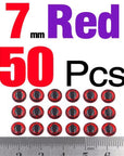 Mnft 50Pcs/Lot Fishing 3D Sticky Holographic Lure Eyes 7Mm/9Mm Diy Making Fly-Fish Eyes-Bargain Bait Box-7mm Red 50Pcs-Bargain Bait Box