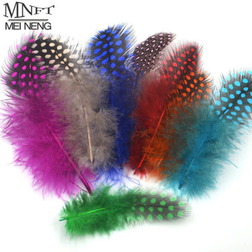 Mnft 50Pcs/Lot S Combo Guinea Pearl Chicken Feather For Fly Tying Material / Diy-Fly Tying Materials-Bargain Bait Box-Bargain Bait Box