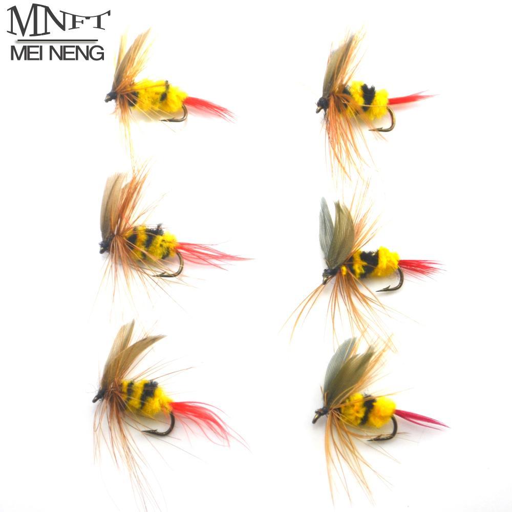 Mnft 6Pcs 10# Flies Lure Bee Fishing Yellow And Black Bumble Bee Fly Insect-Flies-Bargain Bait Box-Bargain Bait Box