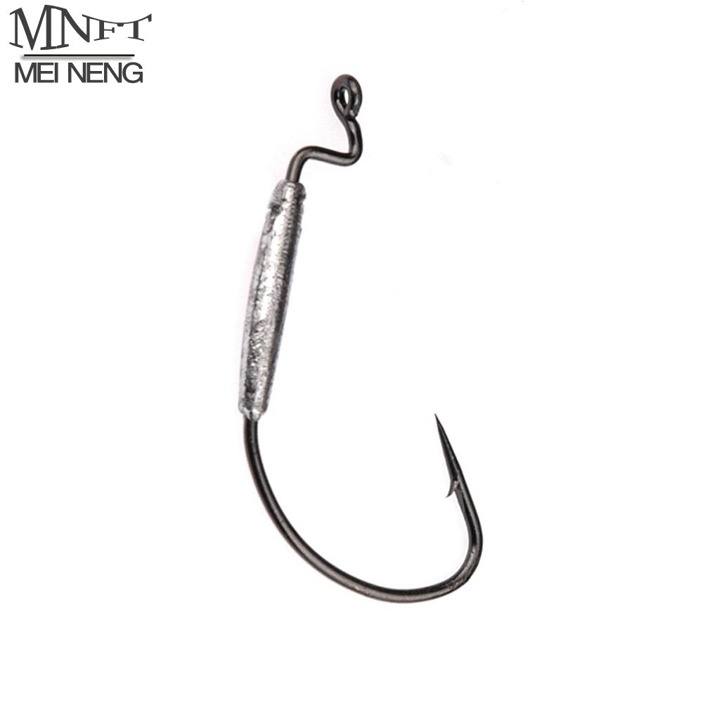 Mnft 8Pcs * Barbed Lead Crank Hook Weight 1.8G/2G/3G/6G Soft Bait Fishing Hooks-MNFT Fishing Tackle 12 Store-1dot 8g 8pcs-Bargain Bait Box