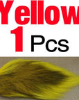 Mnft Dyed Deer Tail Hair Fur Bucktails Buck Fly Tying Saltwater Flies Dry For-Fly Tying Materials-Bargain Bait Box-Yellow Color-Bargain Bait Box