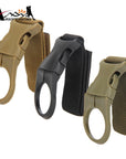Molle Tactical Nylon Webbing Buckle Hook Water Bottle Holder Carabiner Belt-Airsoftfighting-Black-Bargain Bait Box