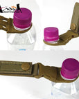 Molle Tactical Nylon Webbing Buckle Hook Water Bottle Holder Carabiner Belt-Airsoftfighting-Black-Bargain Bait Box