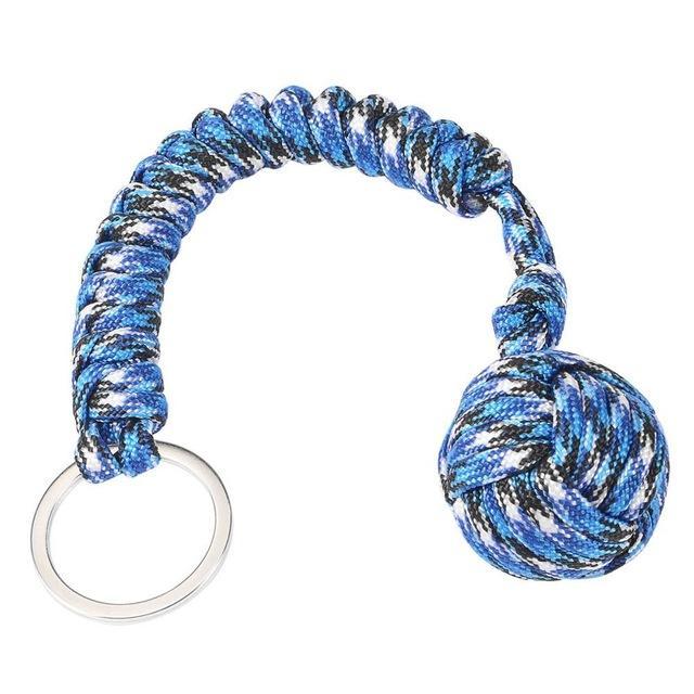 Monkey Fist Steel Ball Outdoor Security Protection Bearing Self Defense-FreeRan Outdoor Store-Camouflage Blue-Bargain Bait Box