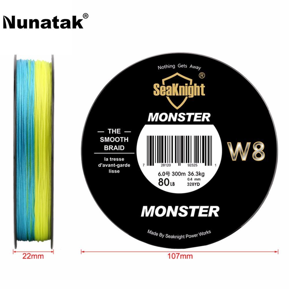 Monster W8 Multicolor 8 Strands Fishing Braid Line 300 M Wide Angle Technology-Sequoia Outdoor Co., Ltd-1.0-Bargain Bait Box