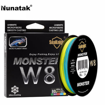 Monster W8 Multicolor 8 Strands Fishing Braid Line 300 M Wide Angle Technology-Sequoia Outdoor Co., Ltd-1.0-Bargain Bait Box