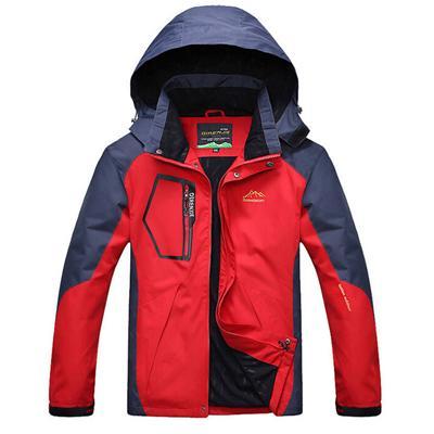 Mountainskin 5Xl Men&#39;S Spring Fleece Softshell Jackets Outdoor Sports Waterproof-Mountainskin Outdoor-Red-L-Bargain Bait Box