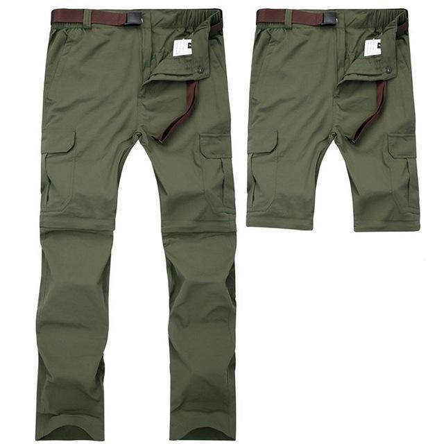 Mountainskin 7Xl Men'S Summer Quick Dry Removable Pants Breathable Trousers-fishing pants-Mountainskin Outdoor-Army Green-Asian Size M-Bargain Bait Box
