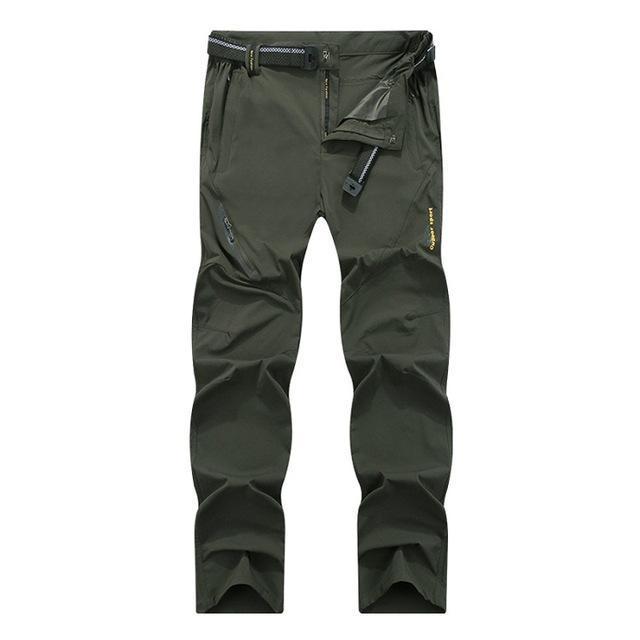 Mountainskin 8Xl Men&#39;S Summer Quick Dry Softshell Pants Outdoor Elastic-fishing pants-HO Outdoor Store-Army Green-Asian Size M-Bargain Bait Box
