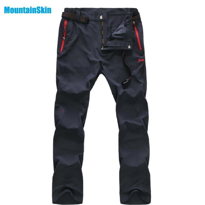 Mountainskin Men&#39;S Quick Dry Pants Outdoor Sports Brand Summer Clothing-fishing pants-HO Outdoor Store-Black-Asian Size L-Bargain Bait Box