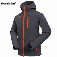 Mountainskin Men'S Softshell Jacket Windstopper Waterproof Hiking Jackets-Mountainskin Outdoor-Grey-M-Bargain Bait Box
