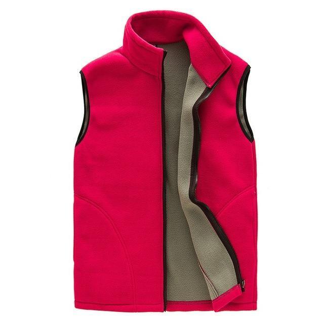 Mountainskin Men'S Spring Fleece Softshell Vest Outdoor Coat Hiking-HO Outdoor Store-Red-S-Bargain Bait Box