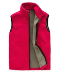 Mountainskin Men'S Spring Fleece Softshell Vest Outdoor Coat Hiking-HO Outdoor Store-Red-S-Bargain Bait Box