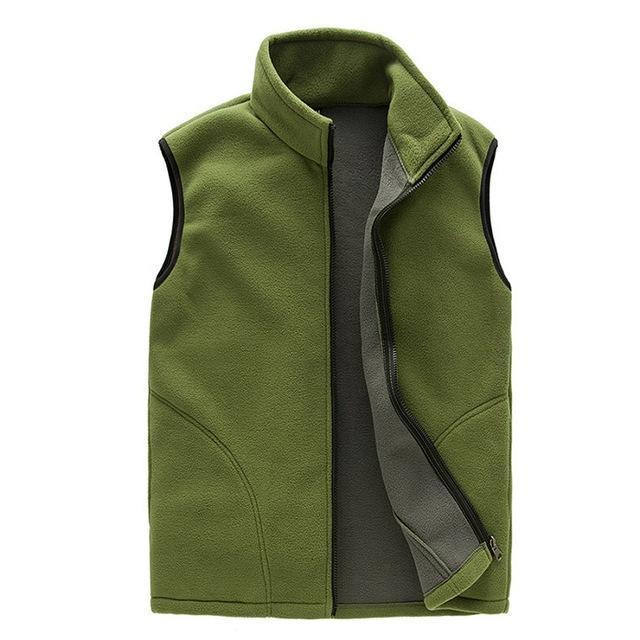 Mountainskin Men'S Spring Fleece Softshell Vest Outdoor Coat Hiking-HO Outdoor Store-Yellow Army Green-S-Bargain Bait Box