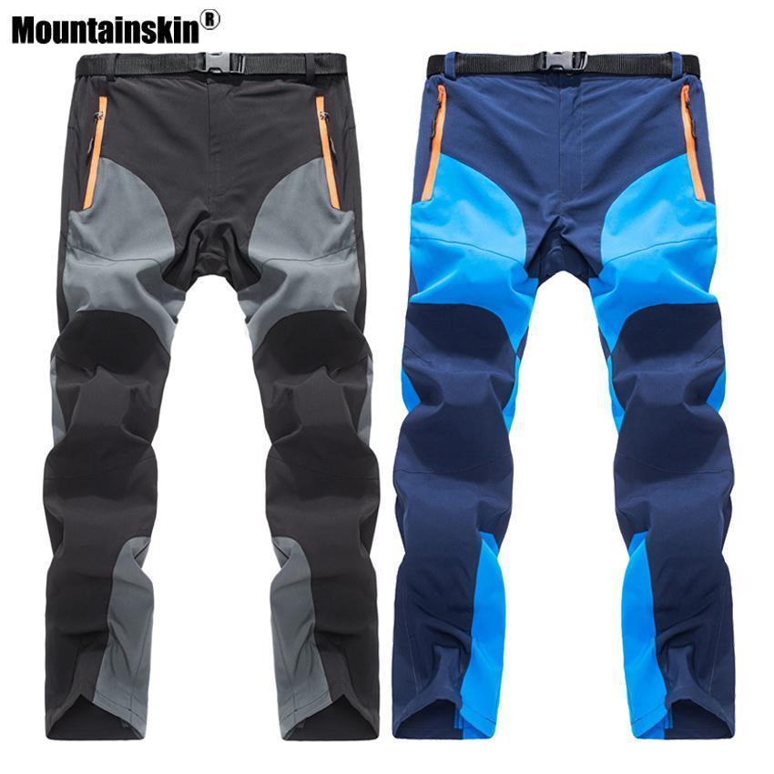 Mountainskin Men&#39;S Summer Quick Dry Pants Outdoor Sports Breathable-fishing pants-Mountainskin Outdoor-Blue-Asian Size S-Bargain Bait Box