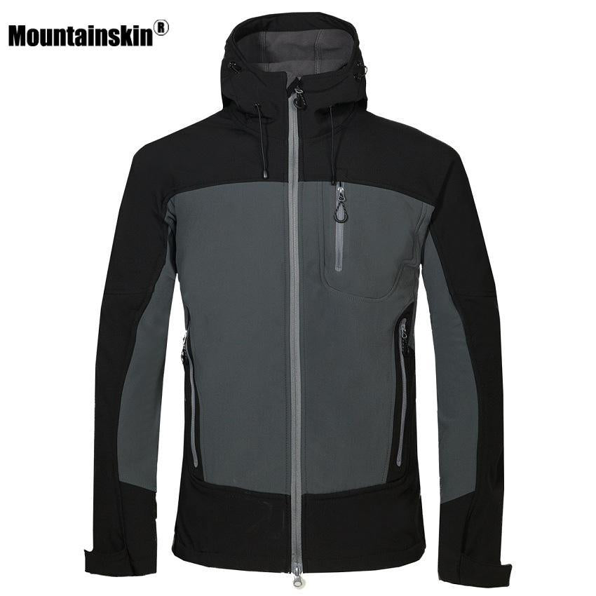 Mountainskin Men&#39;S Winter Softshell Fleece Jackets Outdoor Sportswear Coat-Mountainskin Outdoor-Black-Asian Size S-Bargain Bait Box