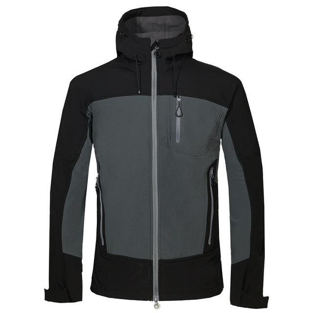 Mountainskin Men'S Winter Softshell Fleece Jackets Outdoor Sportswear Coat-Mountainskin Outdoor-Gray-Asian Size S-Bargain Bait Box