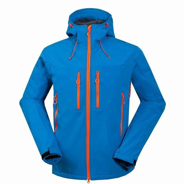 Mountainskin Men&#39;S Winter Softshell Hiking Jackets Outdoor Sports Hooded Camping-Mountainskin Outdoor-Blue-S-Bargain Bait Box
