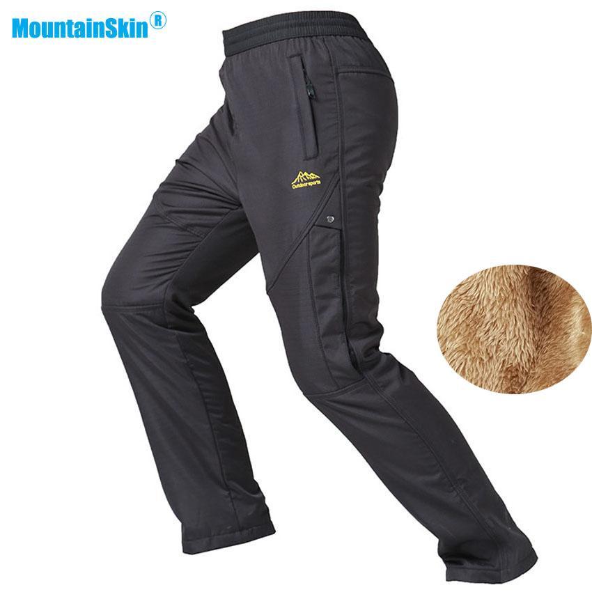 Mountainskin Men'S Winter Waterproof Thermal Fleece Pants Outdoor Hiking-HO Outdoor Store-Asian Size L-Bargain Bait Box