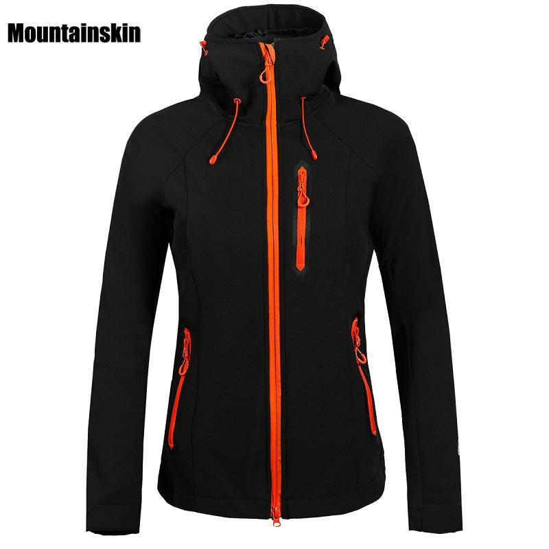Mountainskin Women Winter Fleece Softshell Jacket Outdoor Waterproof Coat Hiking-Mountainskin Outdoor-Black-S-Bargain Bait Box