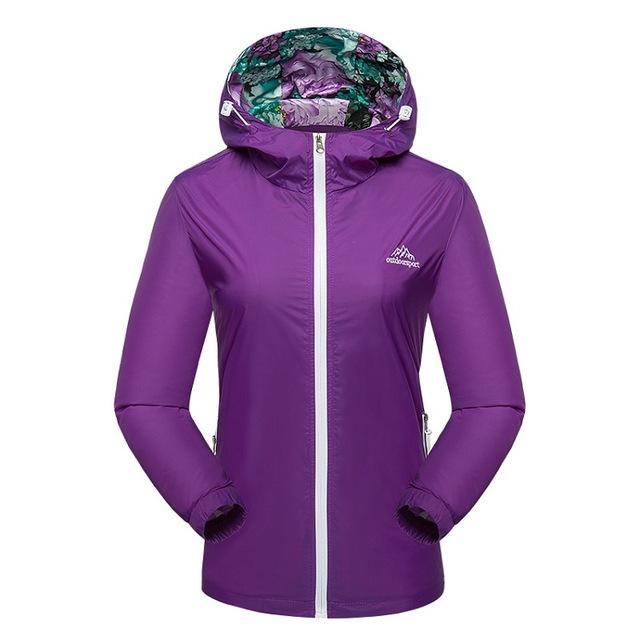 Mountainskin Women&#39;S Spring Breathable Quick Dry Jackets Outdoor Sport-Mountainskin Outdoor-Purple-Asian Size M-Bargain Bait Box