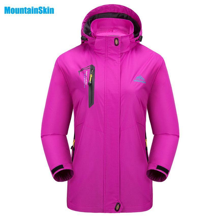 Mountainskin Women&#39;S Spring Breathable Softshell Jacket Outdoor Sports-HO Outdoor Store-Rose-Asian SIze M-Bargain Bait Box