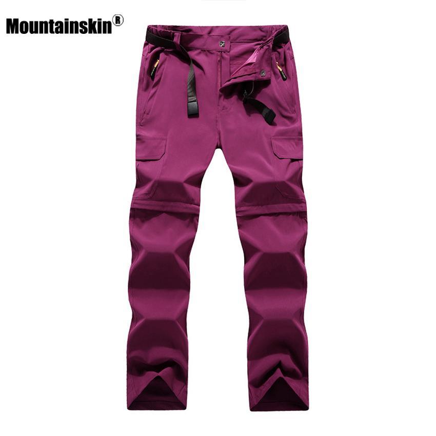Mountainskin Women&#39;S Summer Quick Dry Removable Pants Outdoor Sport Trousers-Mountainskin Outdoor-Black-Asian Size S-Bargain Bait Box