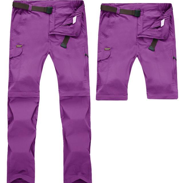 Mountainskin Women&#39;S Summer Quick Drying Breathable Pants Outdoor Removable-HO Outdoor Store-Purple-Asian Size S-Bargain Bait Box