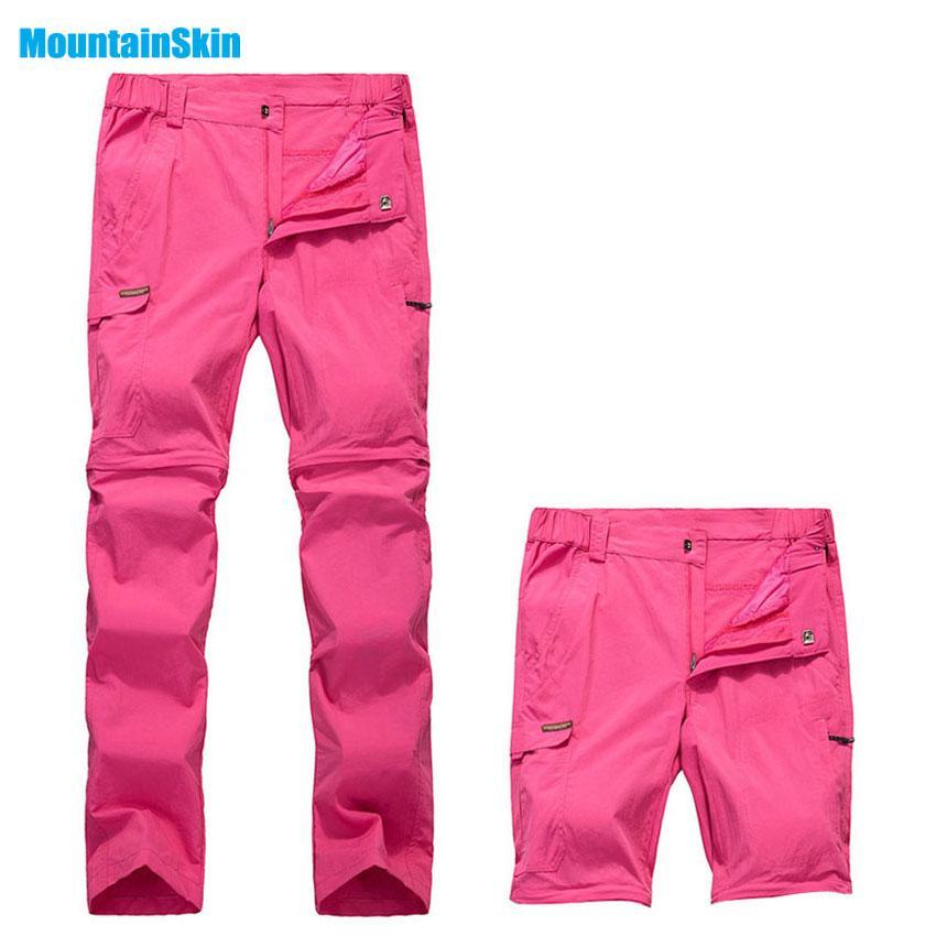 Mountainskin Women&#39;S Summer Quick Drying Breathable Pants Outdoor Removable-HO Outdoor Store-Rose-Asian Size S-Bargain Bait Box